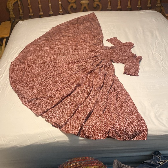 Böhme Summer Dress Smocked Floral Flowy - Picture 3 of 6